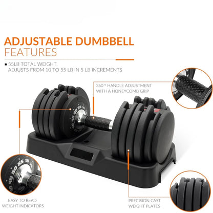 Dumbbell Adjustable Weight Lifting Fitness Equipment with Copying Full Rotating Handle Fitness Exercise Fitness Equipment