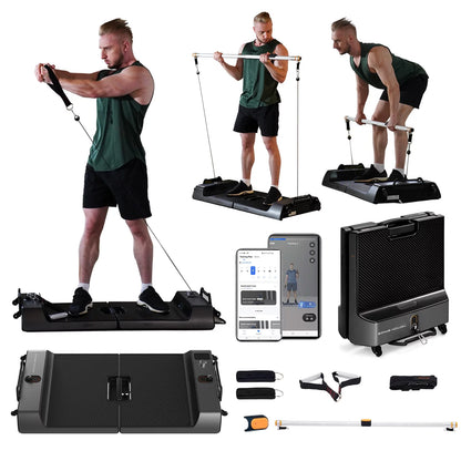 Smart Trainer | 6 in 1 Home Gym Fitness Equipment, Adjustable Full Body Resistance Training, Workout Equipment with APP, Multifunctional Weightlifting with Eccentric, Isokinetic Modes